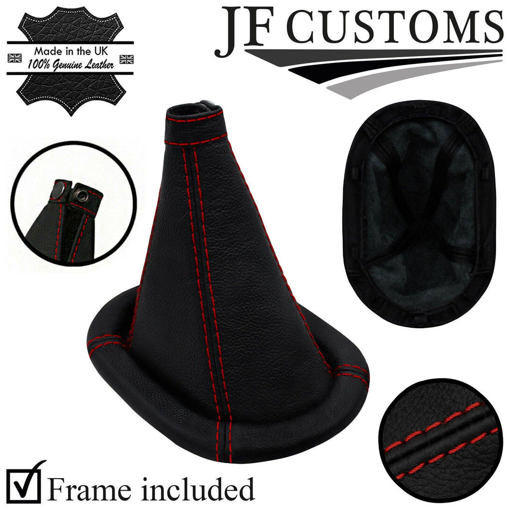 D RED STITCH ITLEATHER GEAR GAITER  WITH PLASTIC FRAME FOR ALFA ROMEO 33 90-94