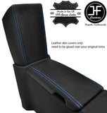 BLUE STITCH ARMREST LID&STORAGE LID LEATHER COVERS FOR MERCEDES SLK R171 04-11