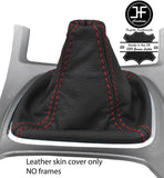 RED STITCH TOP GRAIN REAL LEATHER GEAR GAITER FITS FORD GALAXY MK3 2006-2014