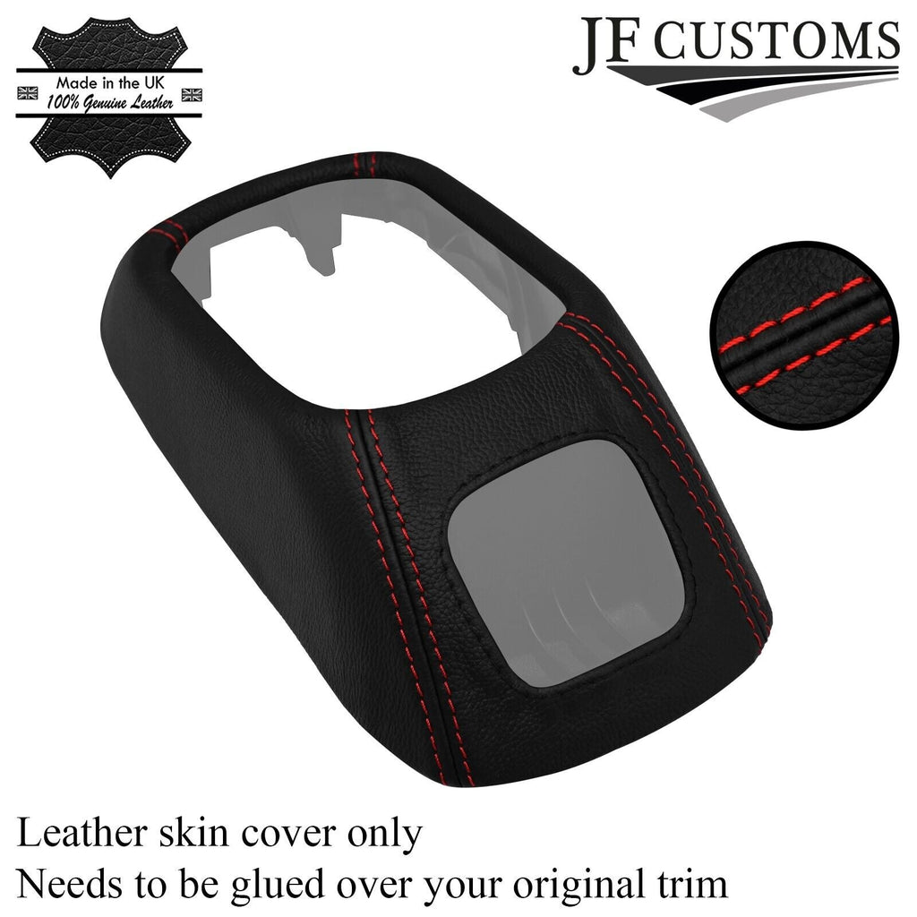 RED STITCH GEAR SURROUND LEATHER COVER FOR HYUNDAI STAREX MK1 H-1 H200 97-06