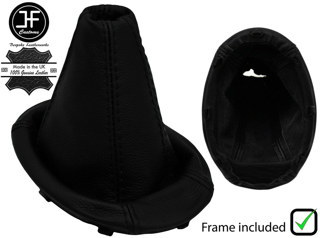 BLACK STITCH LEATHER MANUAL GEAR GAITER+PLASTIC FRAME FOR KIA PICANTO 2004-2007