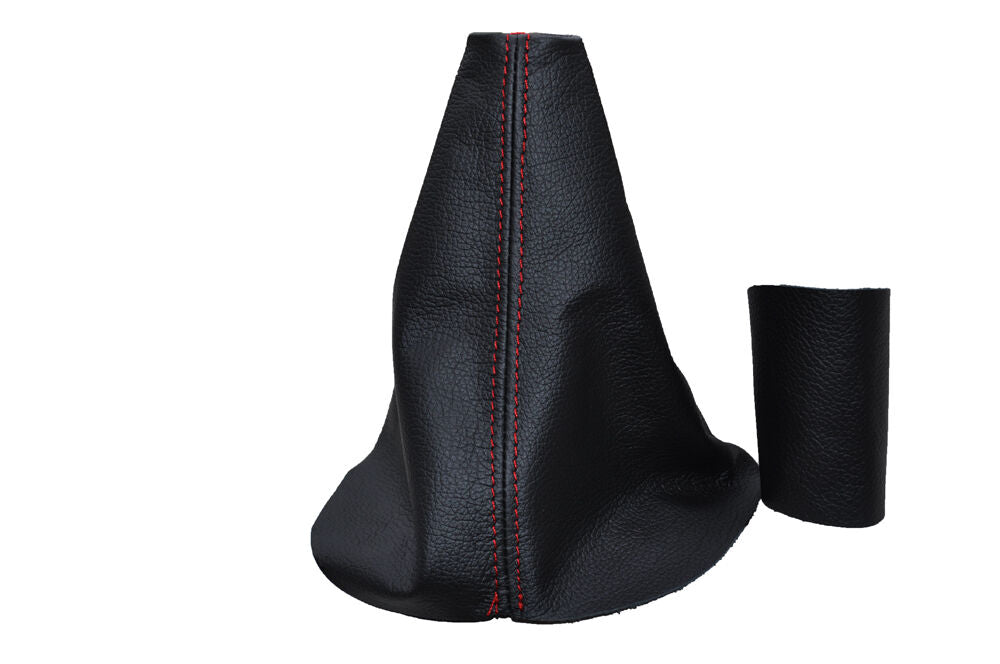 FITS RENAULT LAGUNA GAITER & GEAR KNOB COVER 6 SPEED RED DOUBLE STITCH