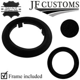 BLACK LEATHER SMG AUTOMATIC GEAR SURROUND RING TRIM FOR BMW E46 99-05 CUSTOM NEW