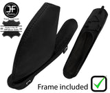 BLACK REAL LEATHER HANDBRAKE GAITER+PLASTIC FRAME FOR ROVER 75 1999-2005