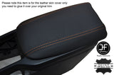 ORANGE STITCHING ARMREST LID LEATHER COVER FITS VOLVO V40 2012-2015 CUSTOM NEW
