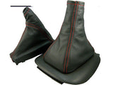 FITS CALIBRA LEATHER GEAR STICK & HANDBRAKE GAITERS  RED ST CUSTOM NEW