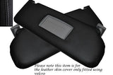 BLACK STITCHING FITS ALFA ROMEO 166 1998-2007 2X SUN VISORS LEATHER COVER ONLY