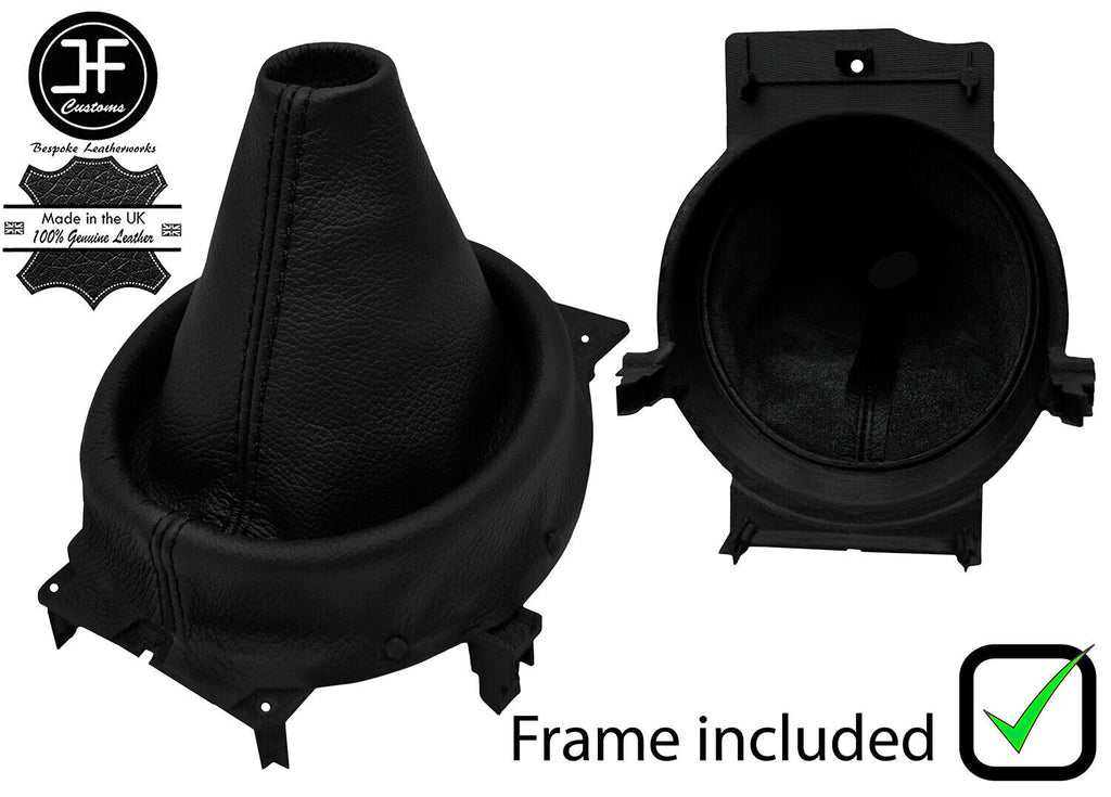 BLACK STITCH MANUAL LEATHER GEAR GAITER +PLASTIC FRAME FOR MITSUBISHI ASX 10-17