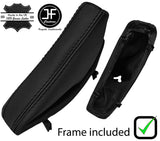 BLACK STITCH LEATHER HANDBRAKE GAITER+PLASTIC FRAME FOR BMW 5 E60 E61 03-11