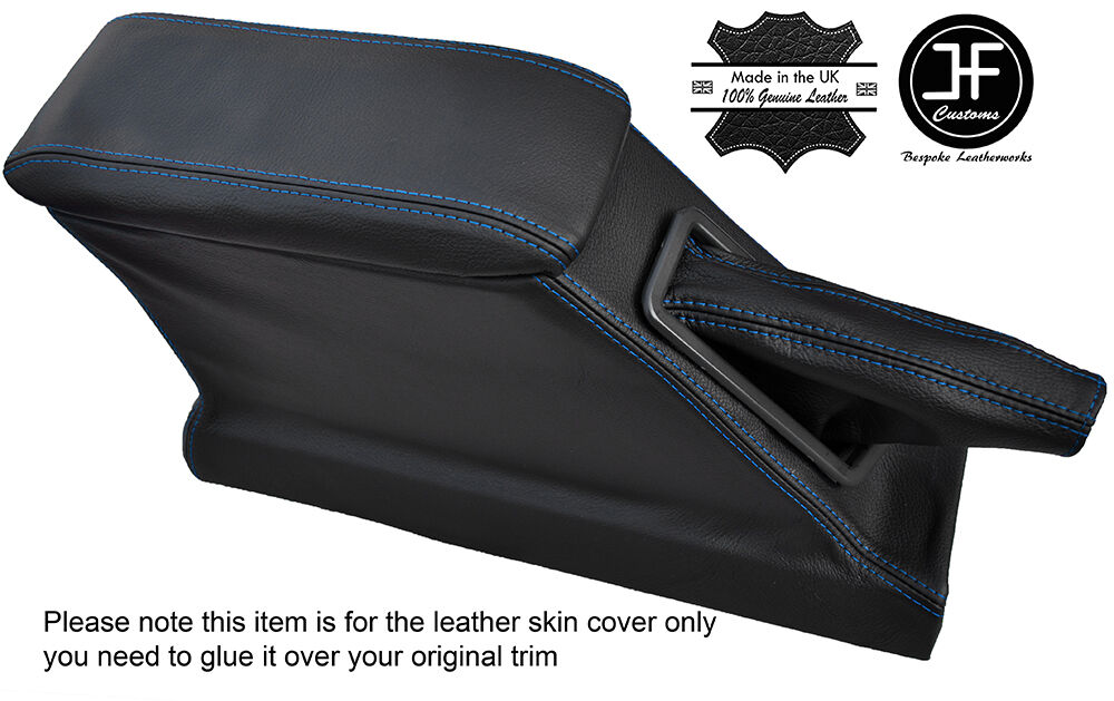 BLUE STITCH CENTRE CONSOLE ARMREST GAITER COVERS FOR FORD CORTINA MK5 CRUSADER