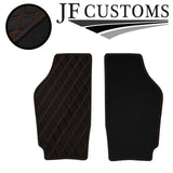 ORANGE DIAMOND STITCH VINYL 4XTAILORED FLOOR CARPET FOR VW FOX 06-20 JF1