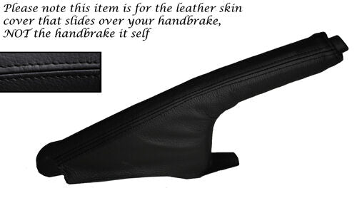 BLACK STITCH LEATHER HANDBRAKE GAITER FITS FORD KA 2009-2014 CUSTOM NEW