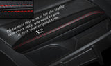 RED STITCHING 2X REAR DOOR ARMREST SKIN COVERS FITS VW SCIROCCO 2008-2014