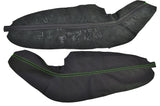 GREEN STITCH 2X REAR DOOR HANDLE ARMREST COVERS FITS AUDI A3 8P RS3 S3 04-12 5DR