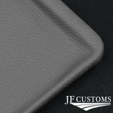 GREY LEATHER COVERED CONSOLE CUP HOLDER TRIM FITS MERCEDES W126 S CLASS 79-91