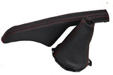 FITS AUDI A2 99-05 LEATHER GEAR GAITER HANDBRAKE RED ST CUSTOM NEW MADE IN UK