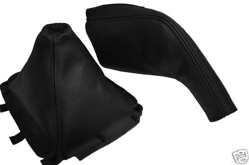 FITS MAZDA MX5 MK2 98-00 GEAR & HANDBRAKE GAITOR BLACK LEATHER CUSTOM NEW