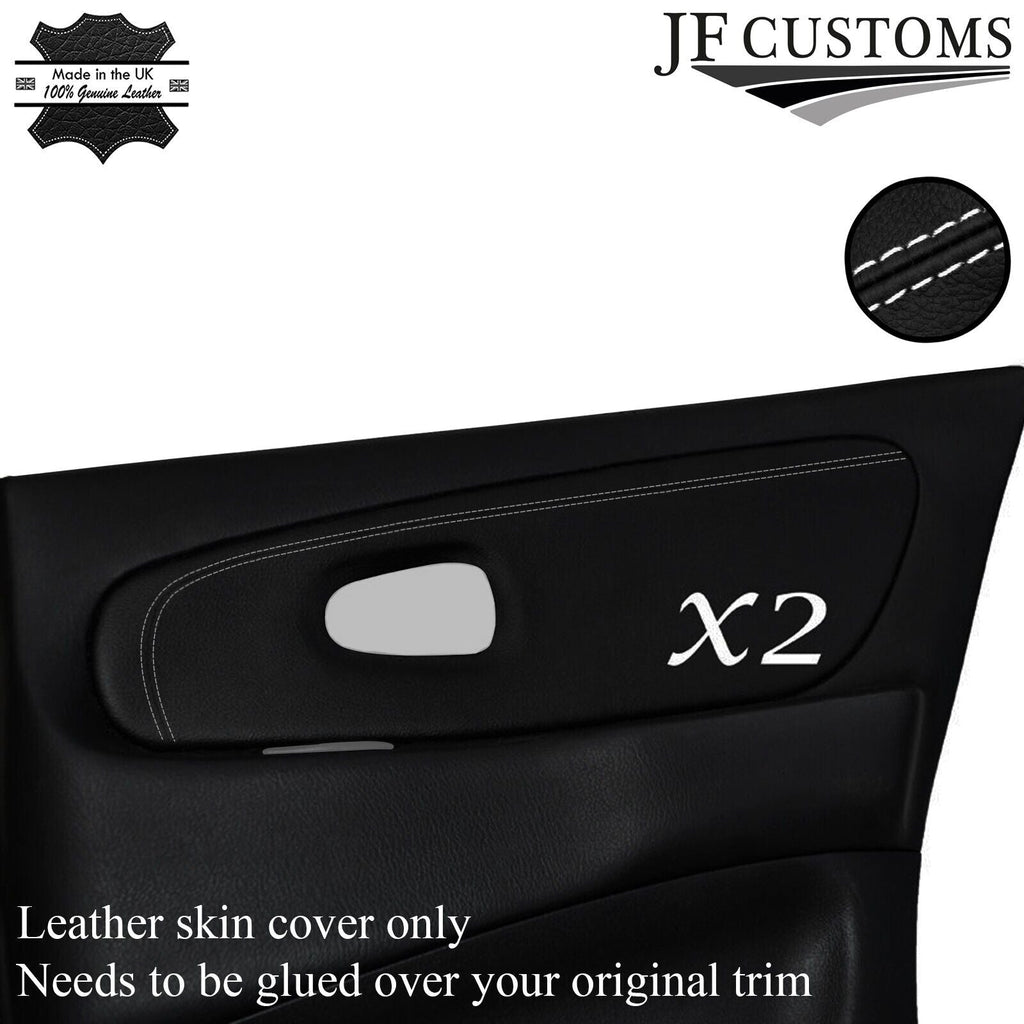 DSG2 WHITE STITCH 2X REAR DOOR CARD COVER FOR MITSUBISHI EVO 1 2 3 I II III