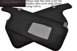 RED STITCH FITS MITSUBISHI EVO 4 5 6 IV V VI 2X SUN VISORS LEATHER COVERS ONLY