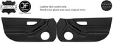 GREY STITCH 2X FULL DOOR CARD REAL LEATHER COVERS FITS HONDA CRX DEL SOL 92-97