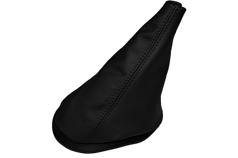 BLACK LEATHER BLACK STICH FITS MINI COOPER CLASSIC MORRIS UP TO 2000 GEAR GAITER