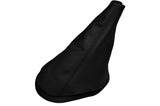 BLACK LEATHER BLACK STICH FITS MINI COOPER CLASSIC MORRIS UP TO 2000 GEAR GAITER