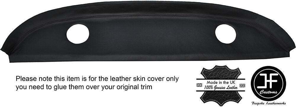 BLACK STITCHING REAR PARCEL SHELF LEATHER COVER FITS FORD CONSUL MK2 CUSTOM NEW