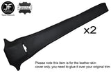 BLACK STITCH 2X B PILLAR TRIM LEATHER SKIN COVERS FITS BMW 5 SERIES E28 81-87
