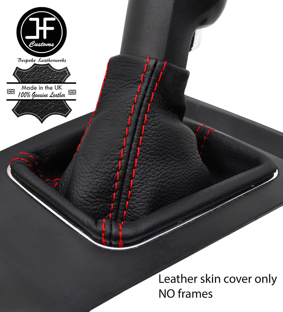 RED STITCH TOP GRAIN LEATHER GEAR GAITER FOR VAUXHALL OPEL ZAFIRA B MK2 05-12
