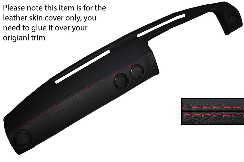 RED STITCH DASH DASHBOARD LEATHER SKIN COVER FITS VAUXHALL OPEL CAVALIER MK1