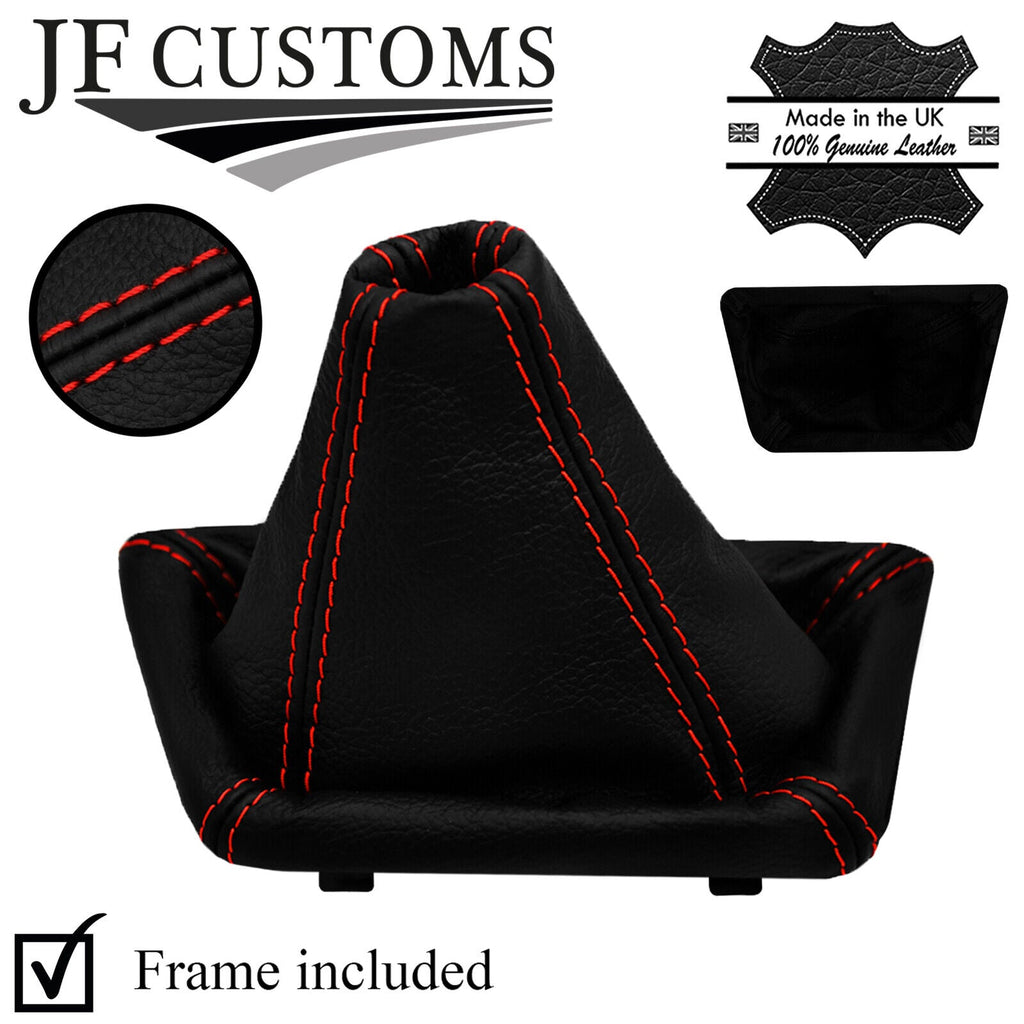 RED STITCH LEATHER GEAR COVER+PLASTIC FRAME FITS MERCEDES SPRINTER W907 18-21