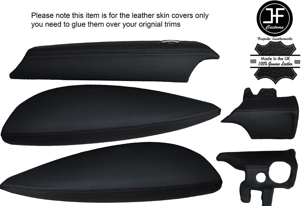 BLACK STITCH LOWER DASH TRIM & PANTHERS LEATHER COVERS FITS BMW MINI R56 07-13