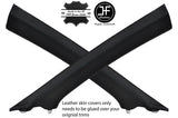 BLACK STITCH 2X A POST PILLAR COVERS REAL LEATHER FITS HONDA ACCORD 2003-2007