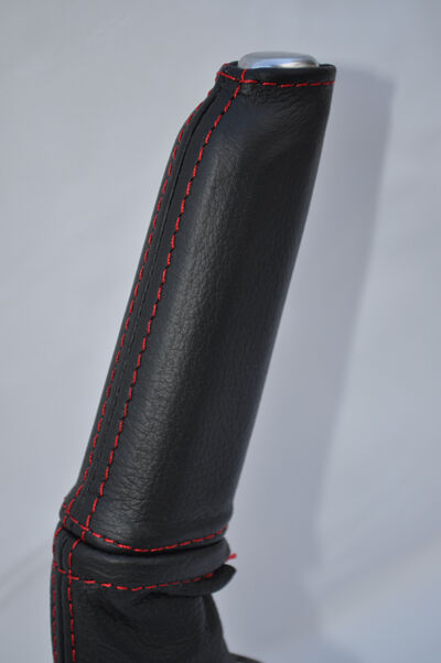 red stitch FITS FORD FOCUS MK3 MK4 2005-2011 LEATHER HANDBRAKE HANDLE COVER ONLY