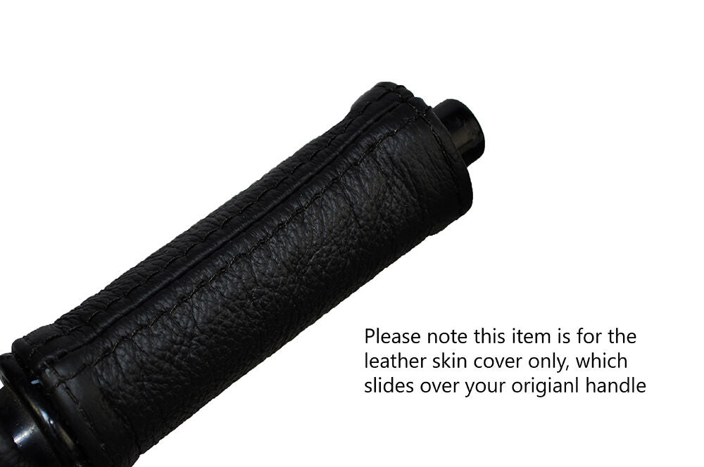 BLACK STITCH HANDBRAKE HANDLE LEATHER SKIN COVER FITS VW PASSAT B1 1973-1981