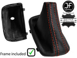 RED STITCH LEATHER AUTOMATIC S TRONIC GEAR + PLASTIC FRAME FITS AUDI A1 10-18