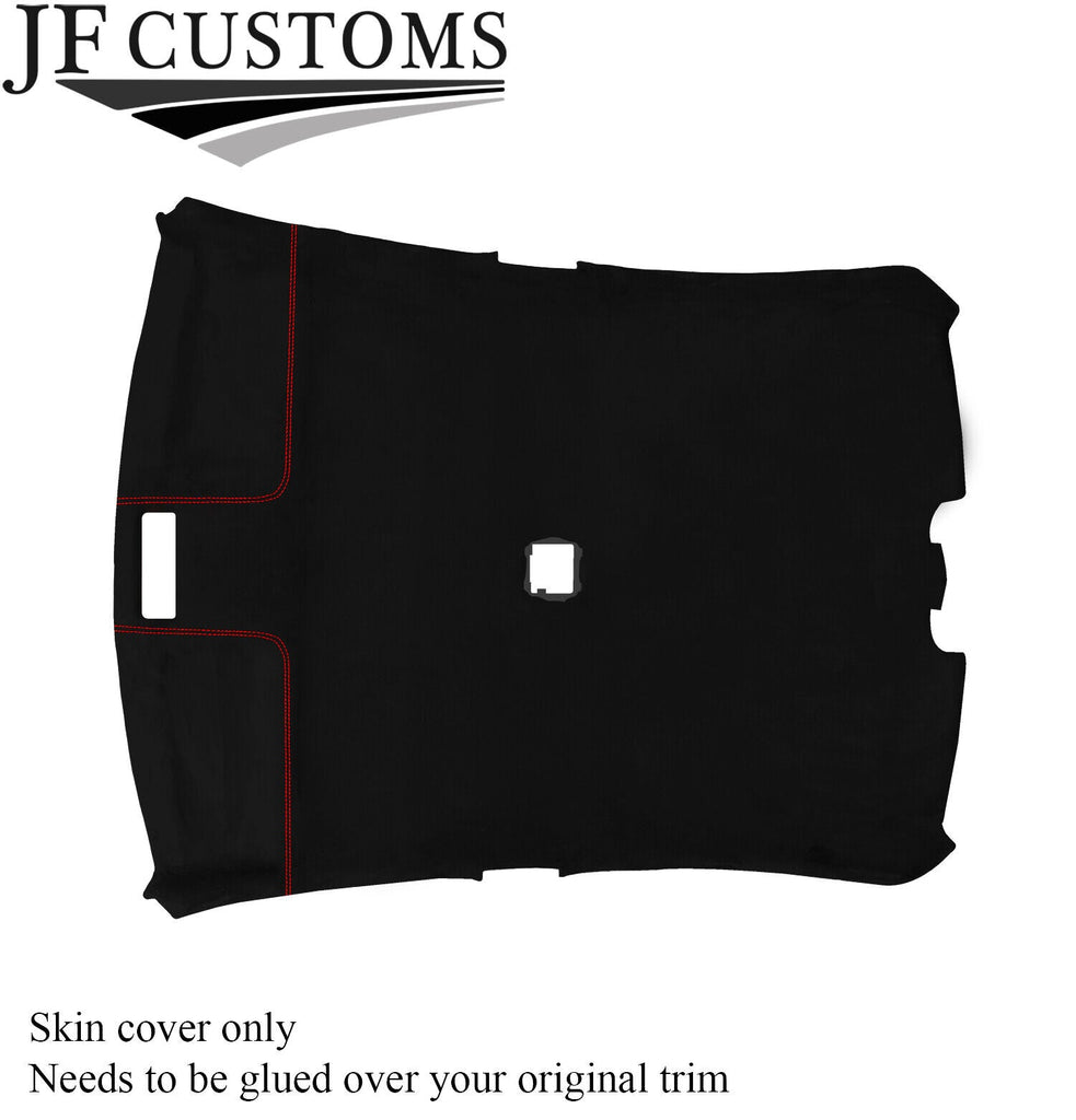 RED  STITCH ROOF LINING HEADLINING LUXE SUEDE COVER FOR BMW E46 99-05 SALOON