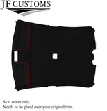 RED  STITCH ROOF LINING HEADLINING LUXE SUEDE COVER FOR BMW E46 99-05 SALOON