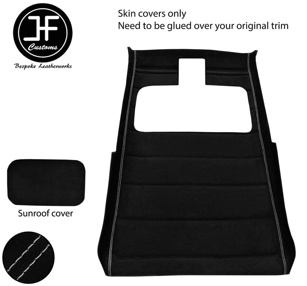 GREY STITCH SUN ROOF HEADLINING LUXE SUEDE COVER FOR VW GOLF MK2 83-92 3 DOOR