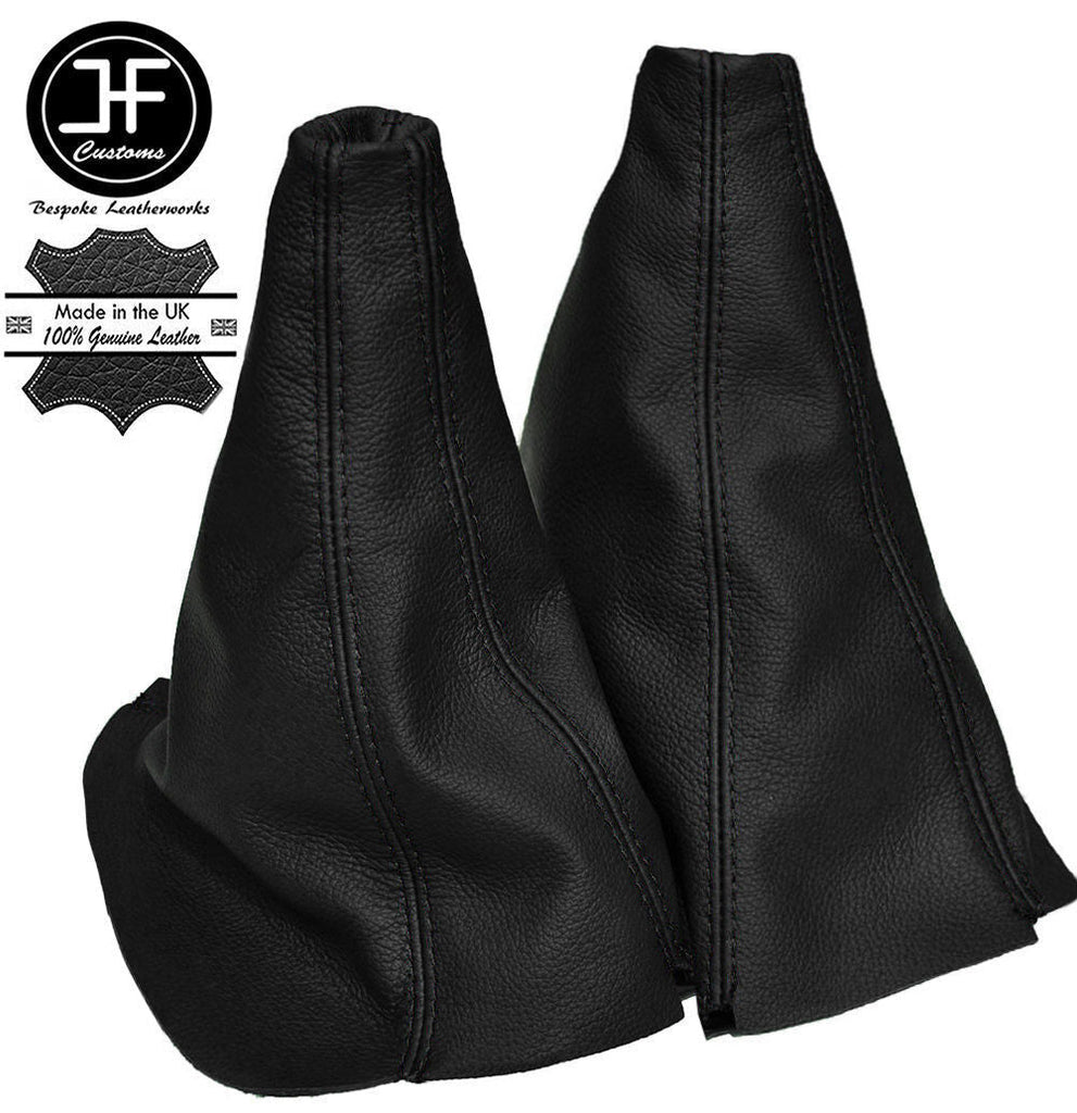 BLACK STITCH GEAR + HI LOW GAITER FITS NISSAN TERRANO II 1999-2006 REAL LEATHER