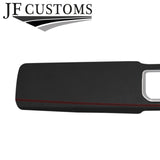 D RED STITCH D GREY SUEDE 2X DASH TRIM COVERS FOR RANGE ROVER SPORT L494 13-21