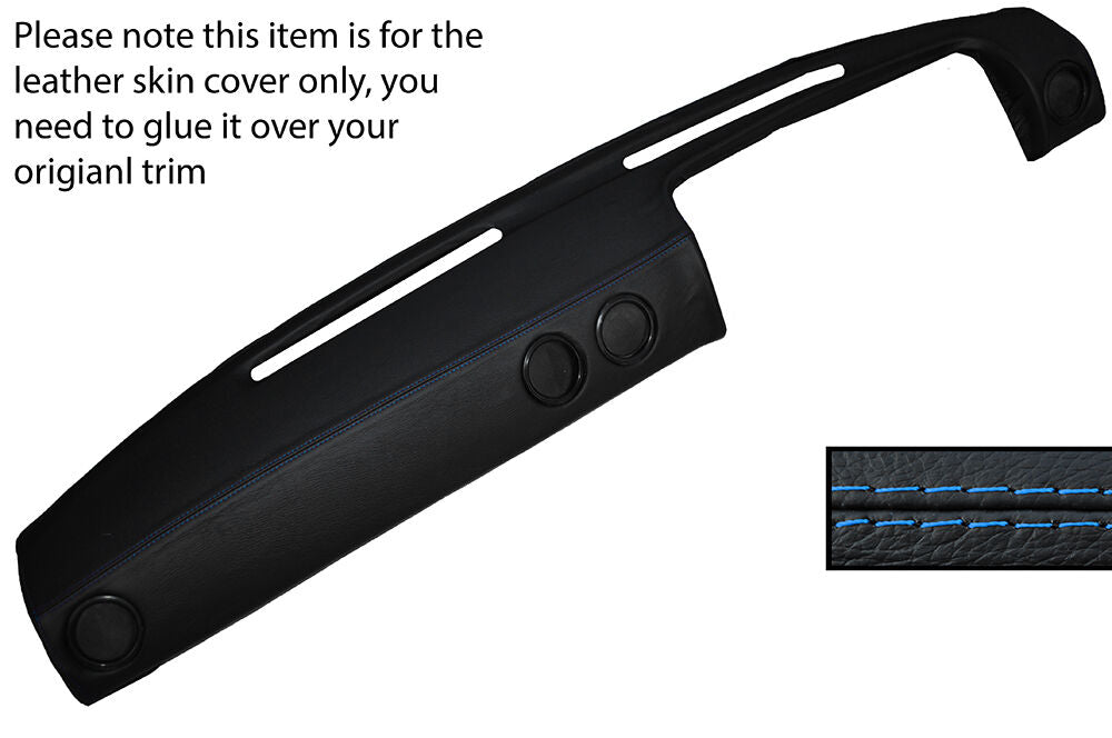 BLUE STITCH DASH DASHBOARD LEATHER SKIN COVER FITS VAUXHALL OPEL CAVALIER MK1