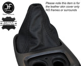BLACK STITCHING MANUAL LEATHER SKIN GEAR GAITER FITS HONDA S2000 1999-2009