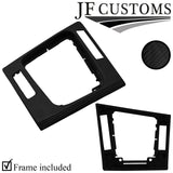 BLACK STITCH CARBON GEAR SURROUND COVER+FRAME FOR BMW E46 CONVERTIBLE JF2
