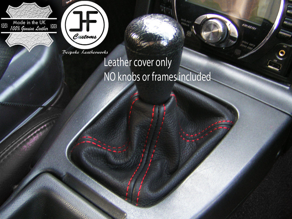 RED STITCH FOR MAZDA MX5 MK1 89-97 LEATHER GAITER GEAR SHIFT BOOT CUSTOM MADE