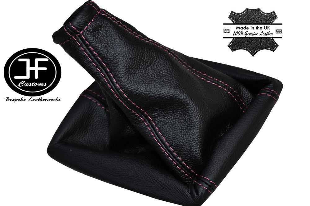 PINK STITCH MANUAL LEATHER GEAR GAITER FITS VAUXHALL OPEL CORSA C 00-06