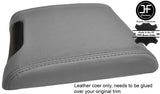 GREY REAL LEATHER SLIDING ARMREST COVER FITS BMW 5 SERIES E39 1996-2003