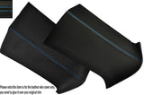 BLUE STITCH 2X D POST PILLARS SKIN COVERS FITS VW T5 TRANSPORTER CARAVELLE
