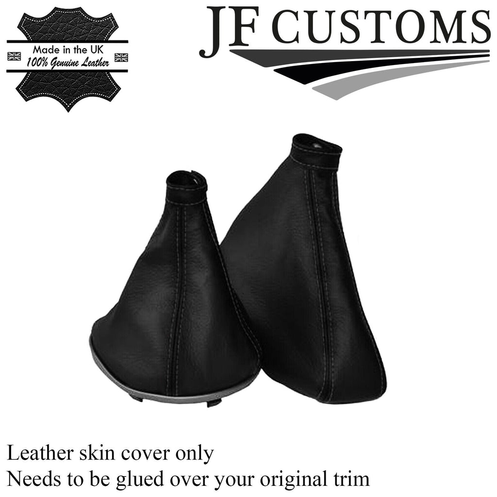 FITS ALFA ROMEO 156 98-02 GEAR HANDBRAKE GAITER LEATHER BLACK ST CUSTOM NEW
