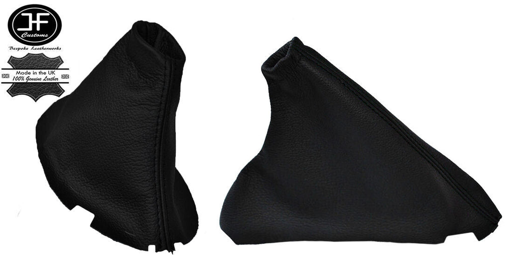 BLACK STITCH MANUAL LEATHER GEAR HANDBRAK GAITER FOR VOLVO S40 V50 2004-2012